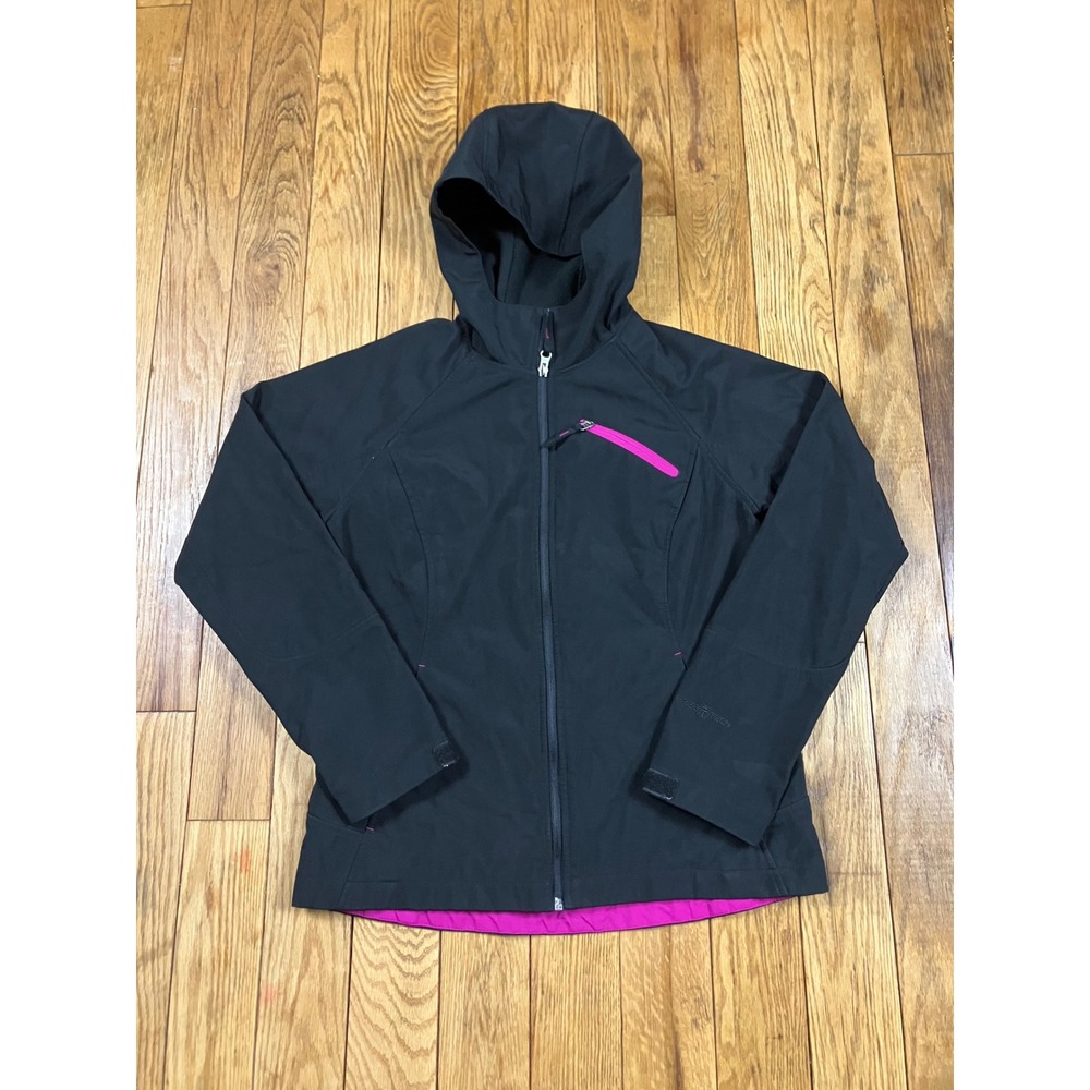 Free Tech Women¿s Black Pink Zip Hooded Jacket Size S CH‎ 4-6